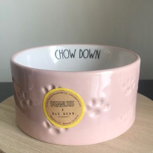 Rae Dunn PEANUTS Snoopy CHOW DOWN Pet Bowl
